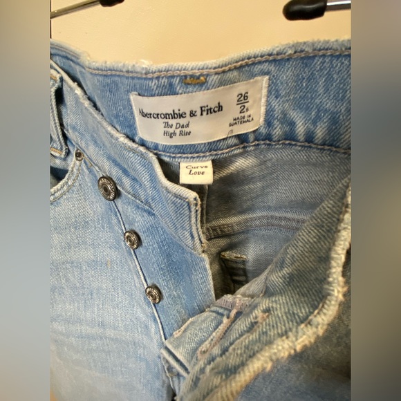 Women's Curve Love Crossover High Rise Dad Jean Light Wash - Picture 3 of 3